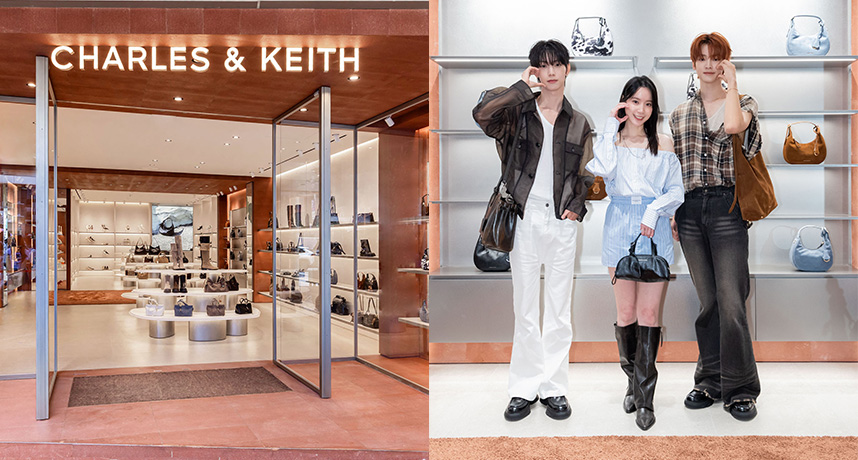 程予希攜手人氣男團 FLARE U 率性亮相 CHARLES & KEITH 台北南西門市改裝開幕活動！